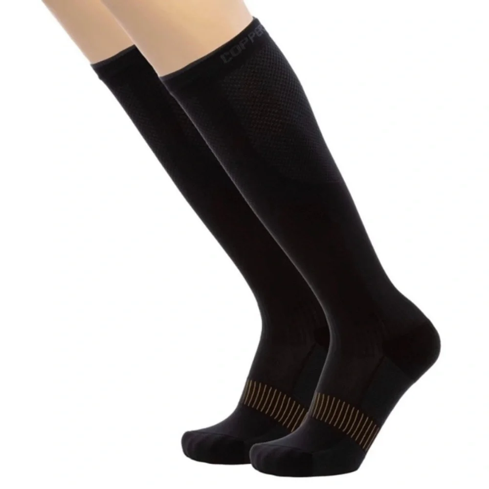 Copper Fit Energy Plus Compression Socks • Copper Infused • M 6-9 • W 7-10 NIB